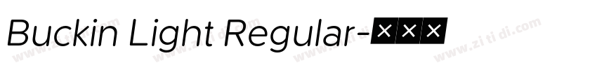 Buckin Light Regular字体转换